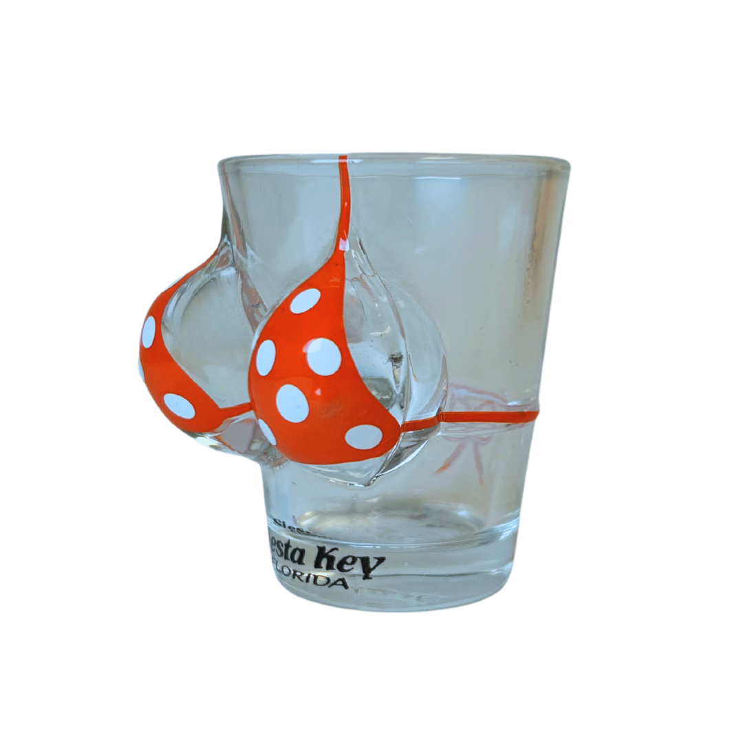 Siesta Key Bikini Bust Flamingo 3d Shot Glass