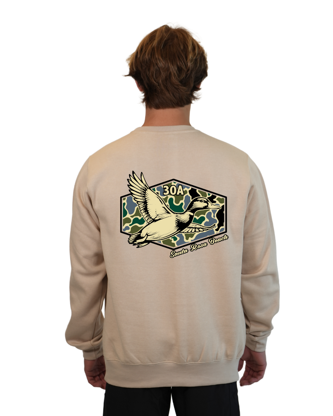 Santa Rosa Beack Duck Men Crewneck – Camouflage Edition