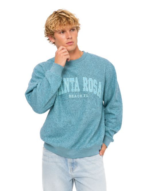 Santa Rosa Beach Fl, Nantucket Crewneck W/ City Name Applique Style Ap267 Sweater alvinsisland.com Aqua S