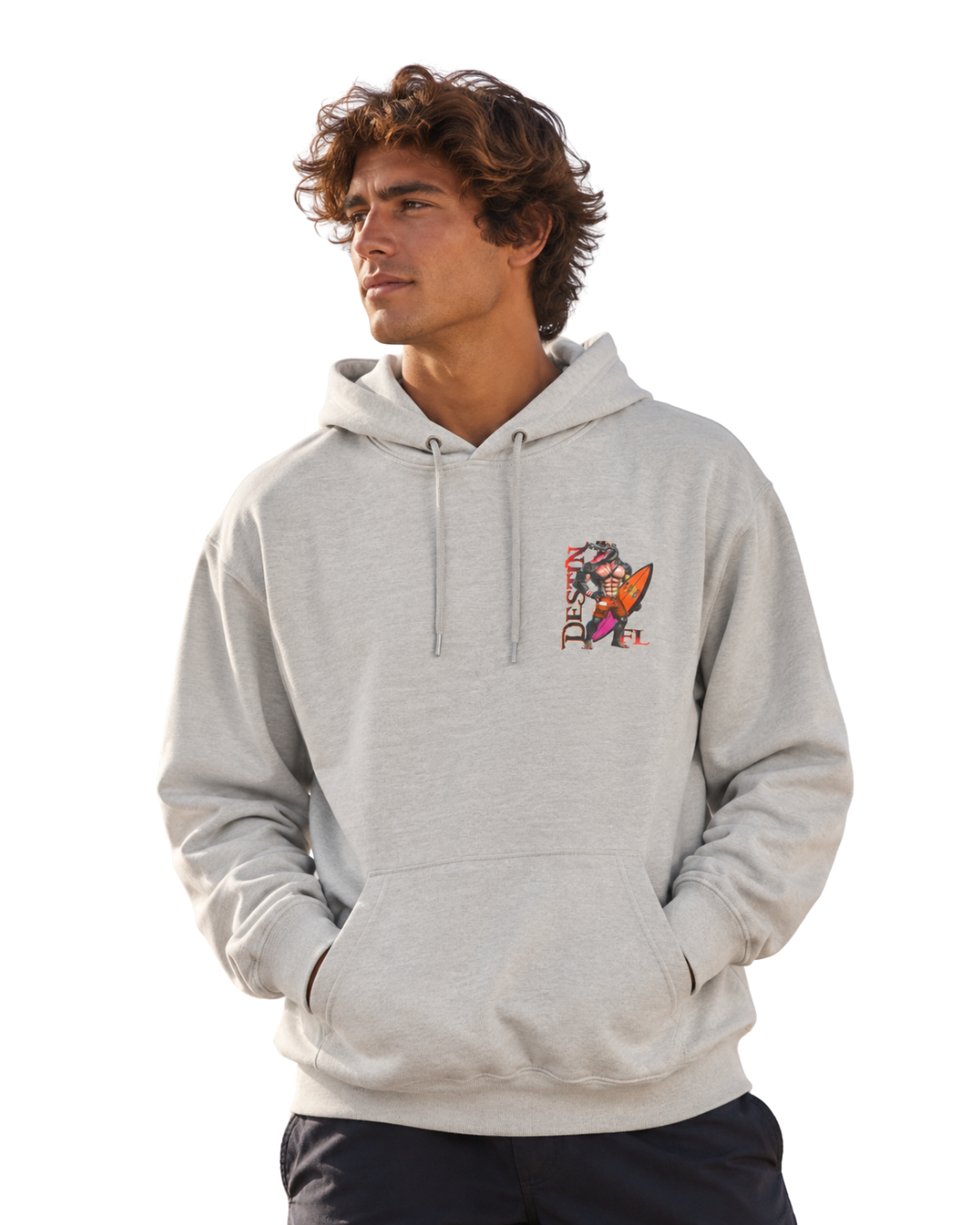 Destin, Fl Gator Design Men’s Hoodie HOODIES alvinsisland.com Silver M