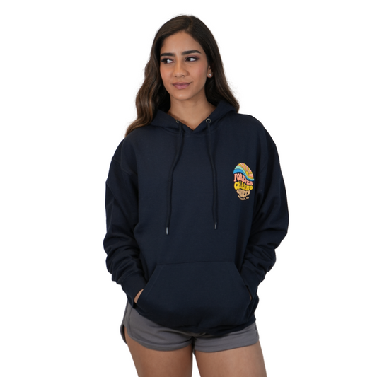Miami Beach Forever Chasing Pullover Hoodie Women Navy Style 252