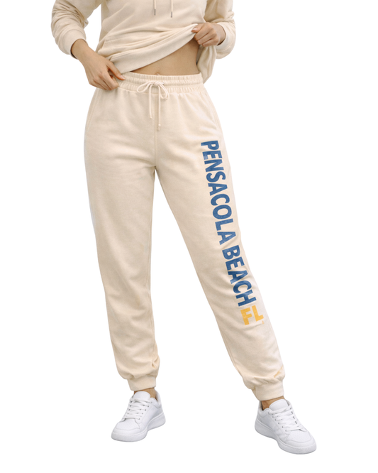 Pensacola Beach Palm Tree/ Stripes Jogger-Part of a Set- Style ETP040P Clothing alvinsisland.com Oyster S