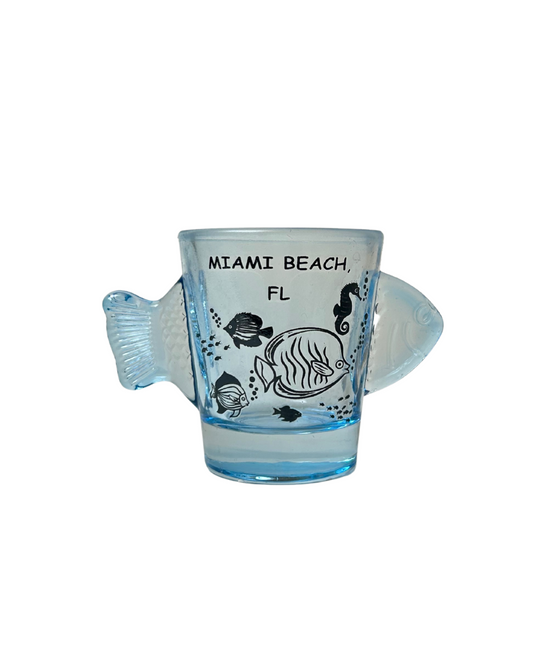 Miami Beach Fish 3D Design Shot Glass souvenirs alvinsisland.com