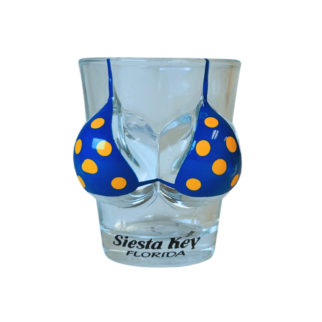 Bicchiere Shot 3D A Forma Di Busto Bikini - Souvenir Florida Palm Sunset Da Collezione