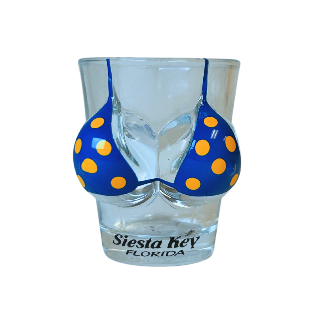 Siesta Key Bikini Bust Flamingo 3d Shot Glass