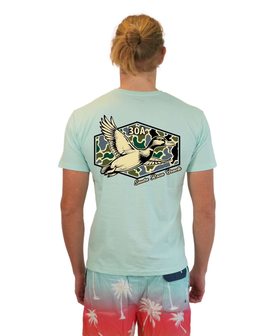 Santa Rosa Beach Duck Men  T-Shirt Camouflage Edition