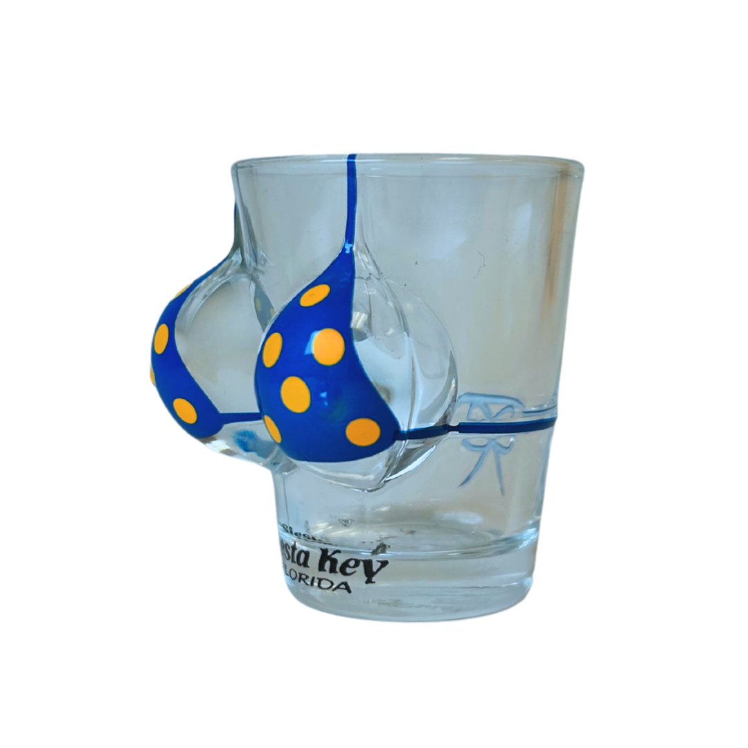 Siesta Key Bikini Bust Flamingo 3d Shot Glass