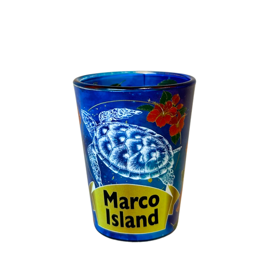 Marco Island Turtle Design Shots Glass