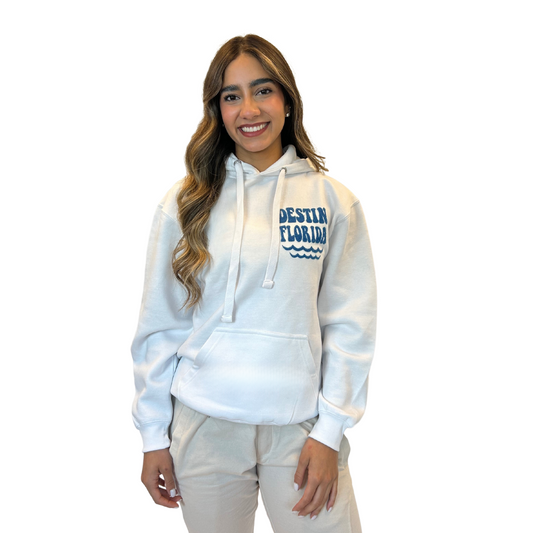 Destin Fl, Hoodie Women with Texture Patch on The Front and Back Design Style 252Patch