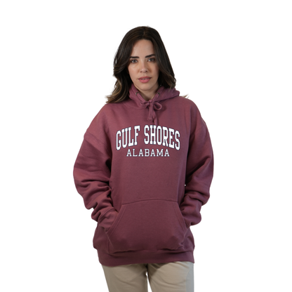 Gulf Shores Alabama Pullover Hoodie Women with Big Front Letters Design Style 252