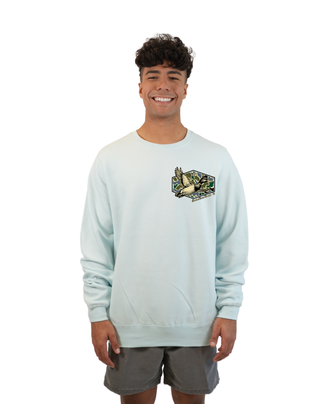 Santa Rosa Beack Duck Men Crewneck – Camouflage Edition