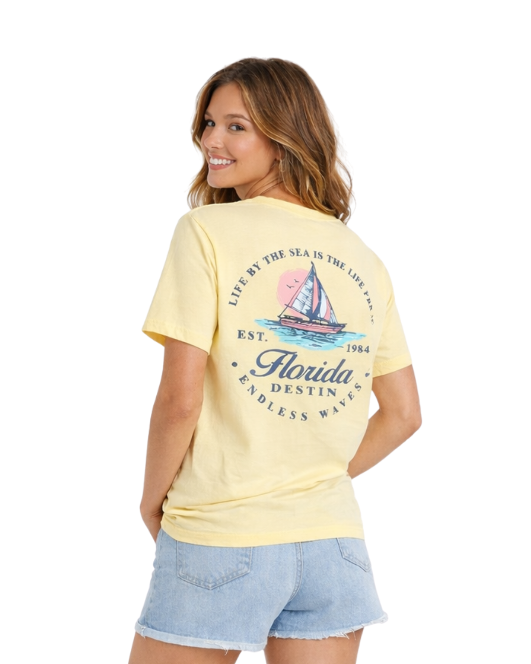 Destin, Fl Endless Waves Design Women’s T-Shirt T-SHIRT alvinsisland.com