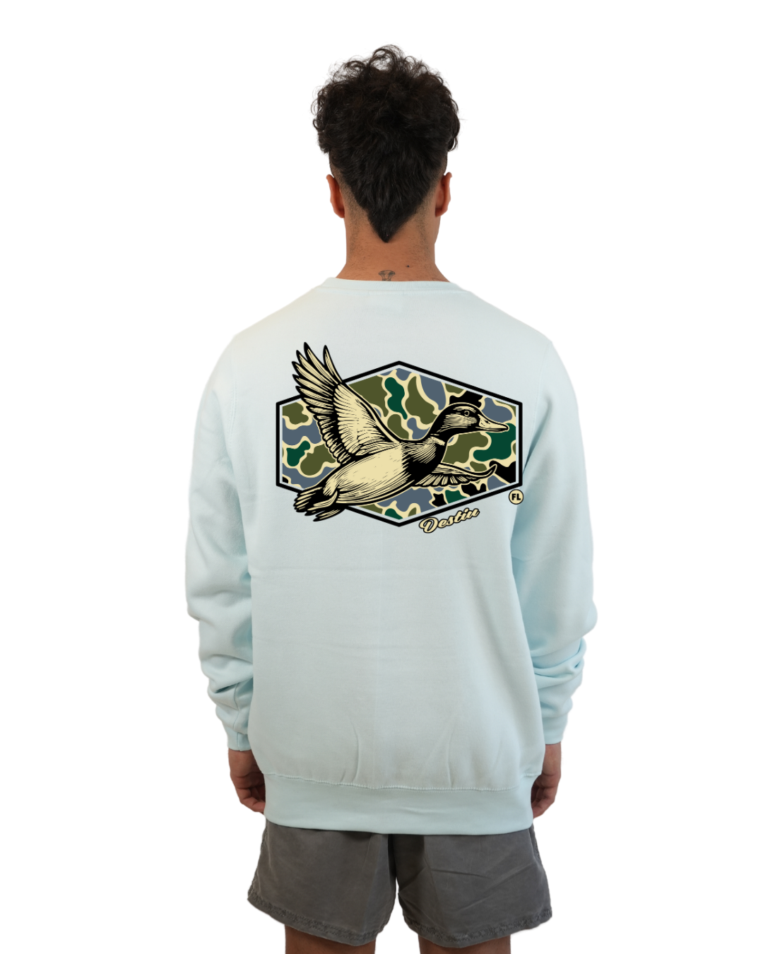 Destin Duck Crewneck – Camouflage Edition crewneck alvinsisland.com