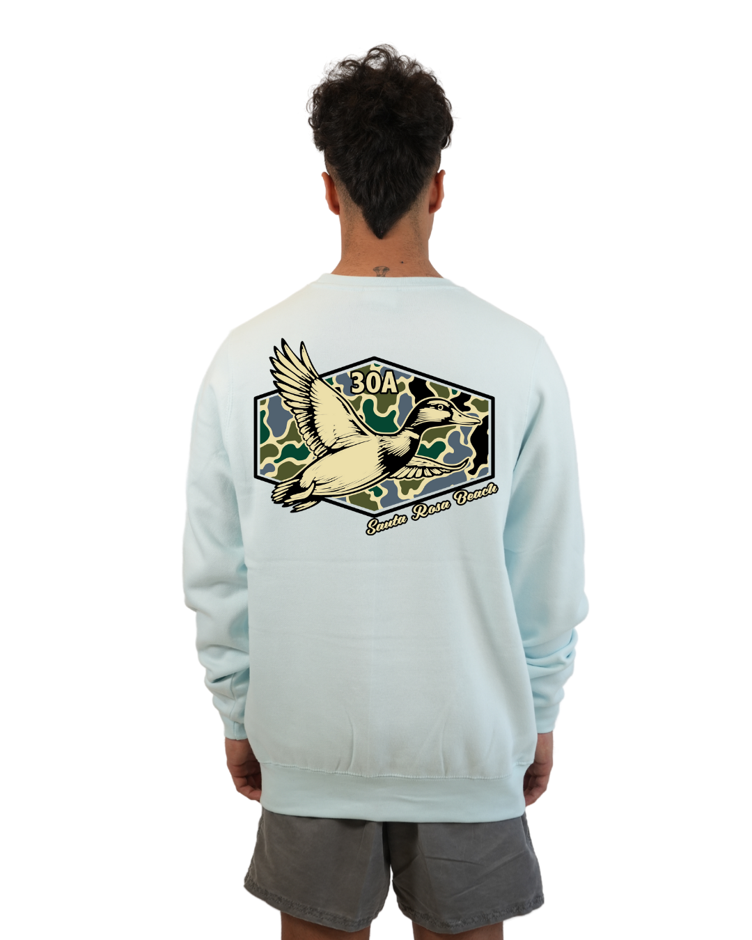 Santa Rosa Beack Duck Men Crewneck – Camouflage Edition
