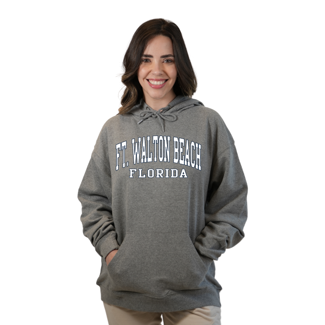 Ft. Walton Beach Pullover Hoodie Women with a City Name White design Style 252