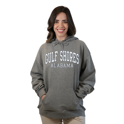 Gulf Shores Alabama Pullover Hoodie Women with Big Front Letters Design Style 252