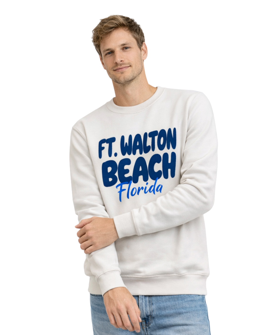 Ft. Walton Beach, Fl City Name Crewneck Style AI067C crewneck alvinsisland.com Oyster S