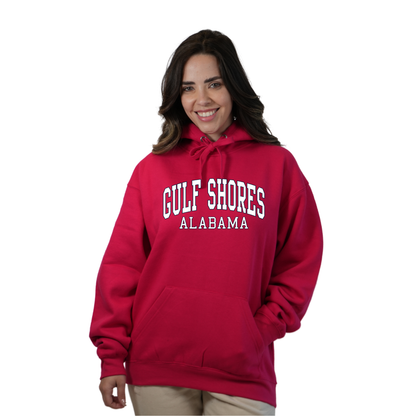 Gulf Shores Alabama Pullover Hoodie Women with Big Front Letters Design Style 252