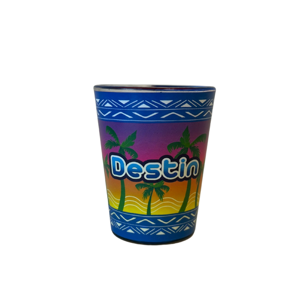 Destin Palm Tree Design Shots Glass