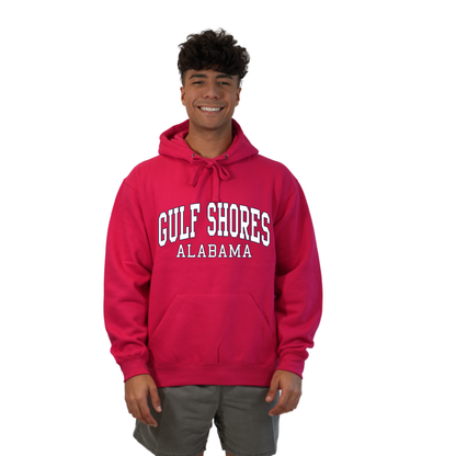 Gulf Shores Alabama Pullover Hoodie Men with Big Front Letters Design Style 252