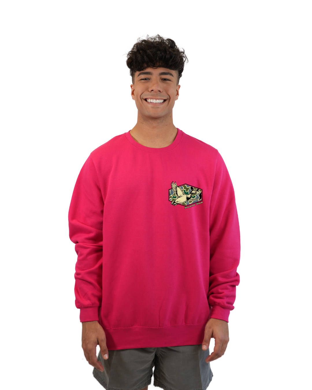 Pensacola Beach Duck Men Crewneck – Camouflage Edition