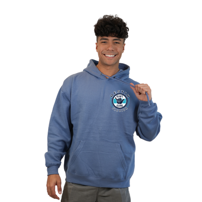 Destin Pullover Hoodie Men with Alvin's Island Hang Loose Front and Back Design Style 252