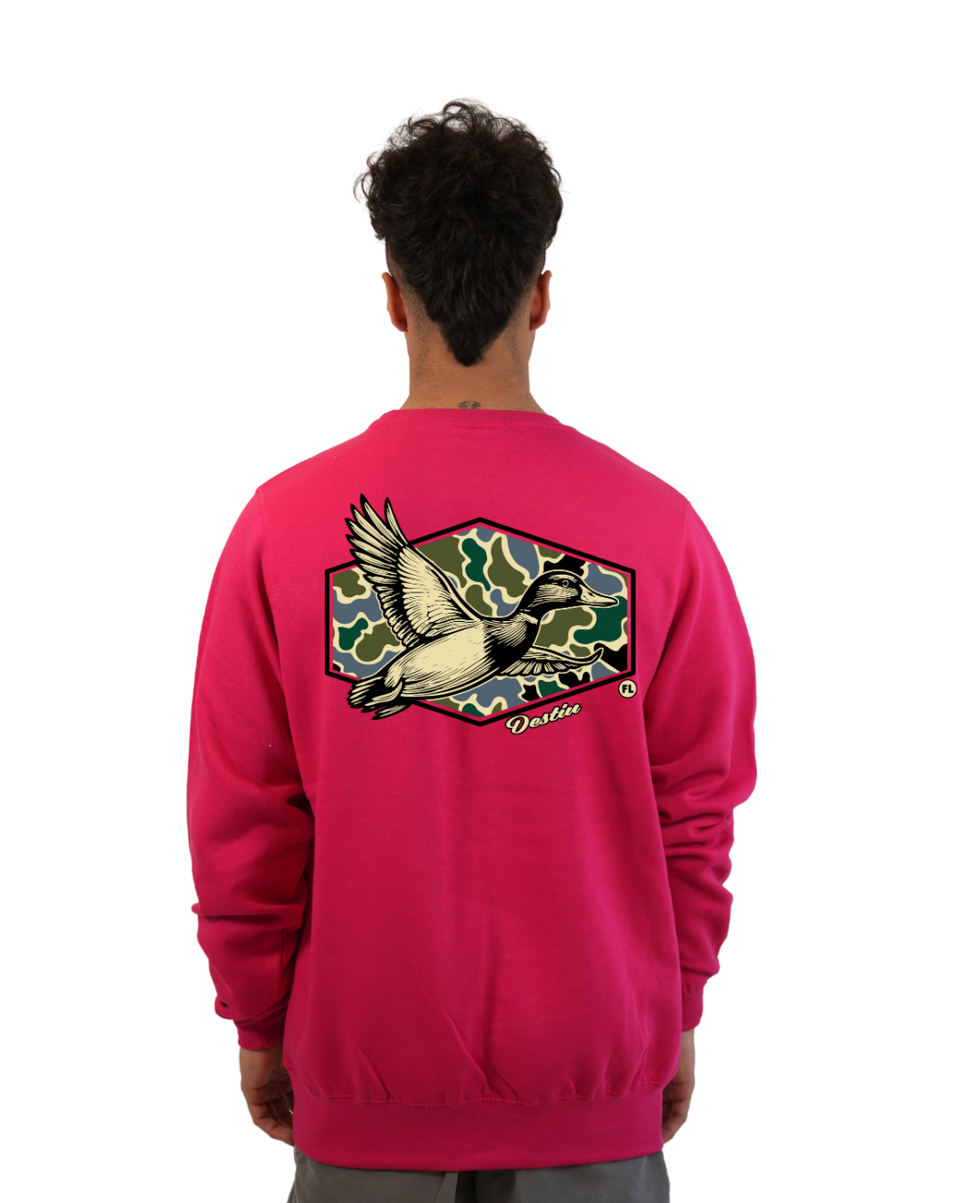Destin Duck Crewneck – Camouflage Edition crewneck alvinsisland.com