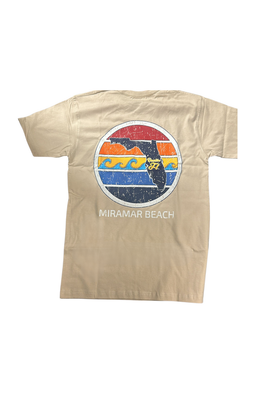 Miramar Beach Fl, T- Shirt Florida Map Design Style CC1000