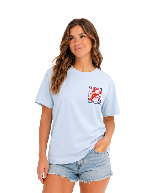 Panama City Beach, Fl. Losbter Design Tee T-SHIRT alvinsisland.com M Blue