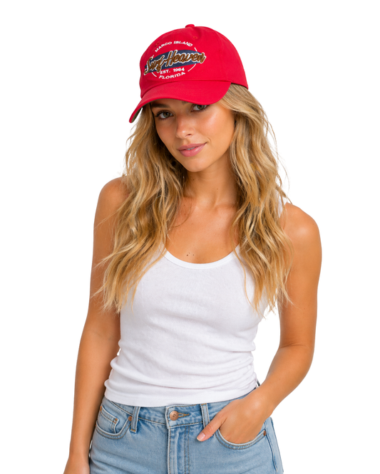 Marco Island, Fl Surf Heaven Embroidered Adjustable Cap CAP alvinsisland.com Red One size