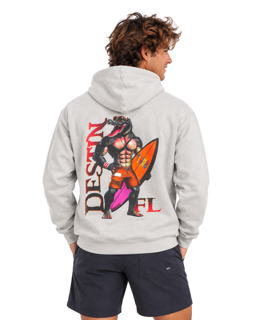 Destin, Fl Gator Design Men’s Hoodie HOODIES alvinsisland.com