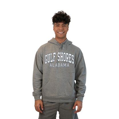 Gulf Shores Alabama Pullover Hoodie Men with Big Front Letters Design Style 252