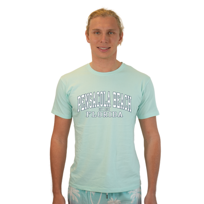 Pensacola Beach East 1683 Combed Cotton Men T-Shirt with a Front Design Style CC1000