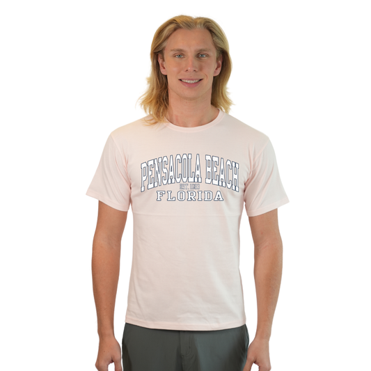 Pensacola Beach East 1683 Combed Cotton Men T-Shirt with a Front Design Style CC1000