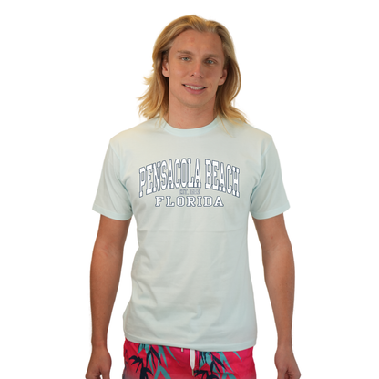 Pensacola Beach East 1683 Combed Cotton Men T-Shirt with a Front Design Style CC1000