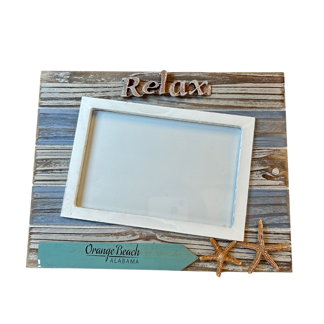 Orange Beach Al, Photo Frame Wood W/Decor 4*6