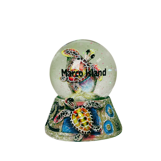 Marco Island Turtle Water Globes Souvenir