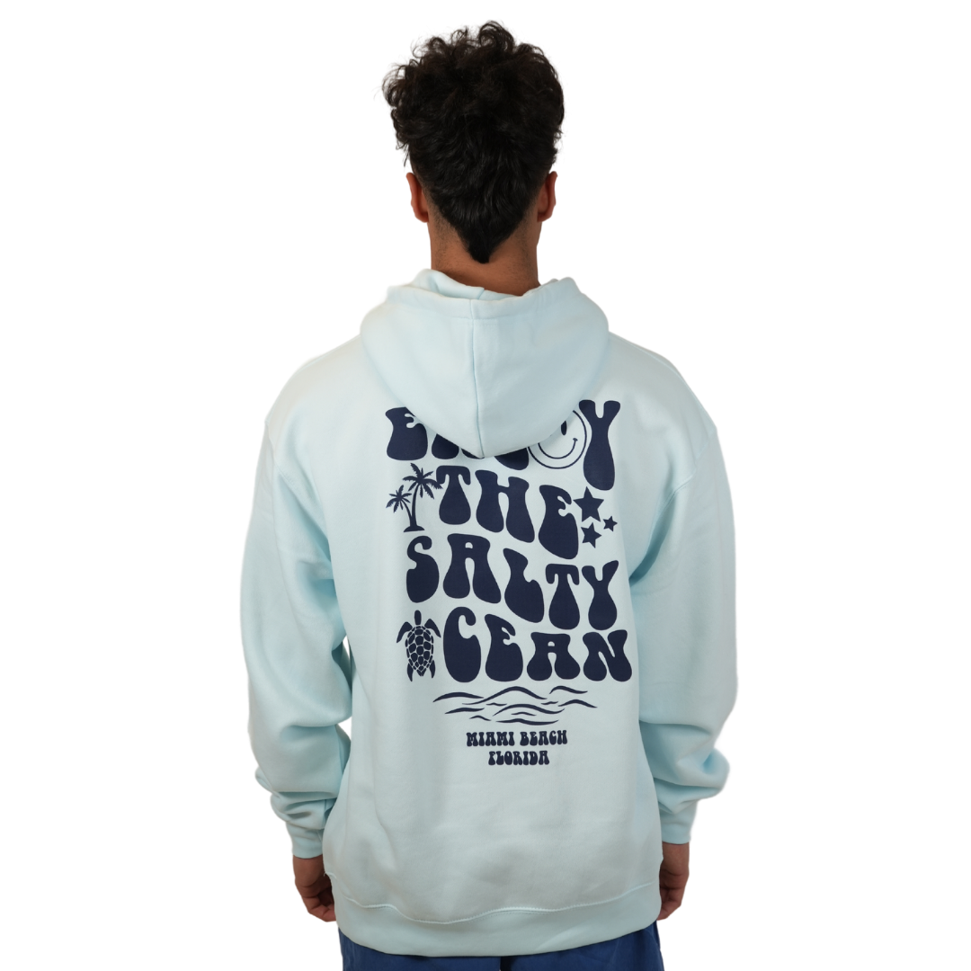 Miami Beach Enjoy The Salty Pullover Hoodie Unisex  Pool Day Style 252