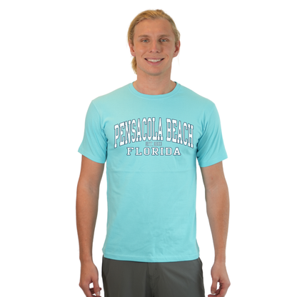 Pensacola Beach East 1683 Combed Cotton Men T-Shirt with a Front Design Style CC1000