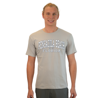 Pensacola Beach East 1683 Combed Cotton Men T-Shirt with a Front Design Style CC1000