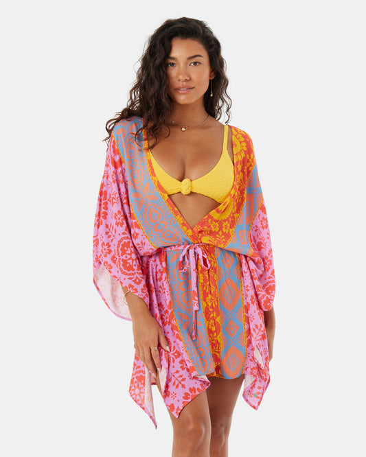 Roxy Women's Wanderer Cover-Up Kimono Top Top Roxy Multi S