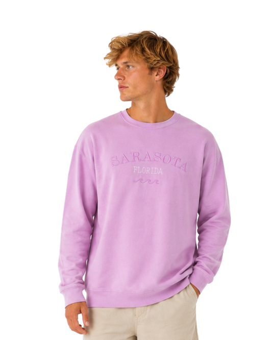 Sarasota, Fl Garment Dye Men Crewneck crewneck alvinsisland.com S Pink