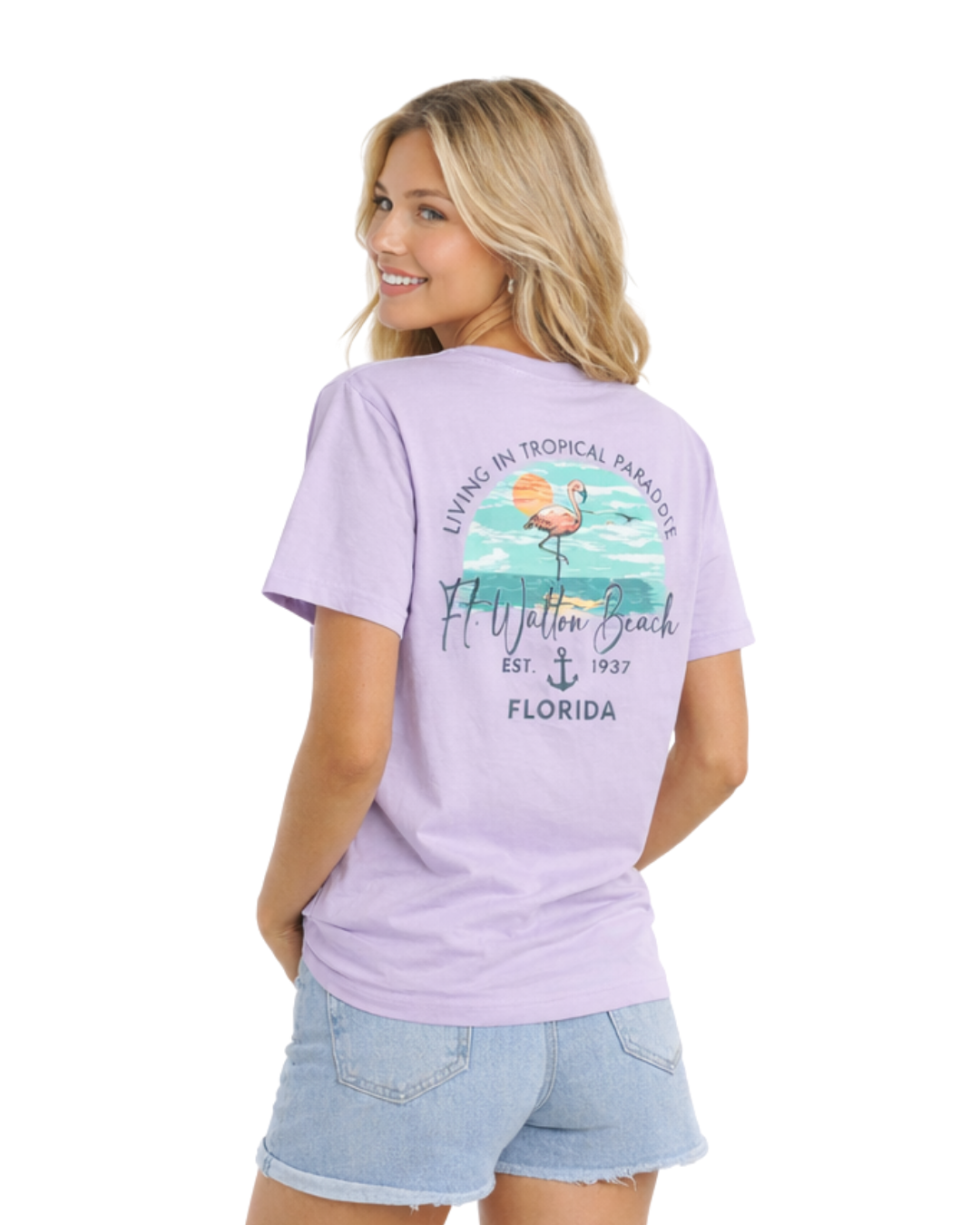 Ft. Walton Beach Living in Tropical Paradise Design Women’s T-Shirt T-SHIRT alvinsisland.com