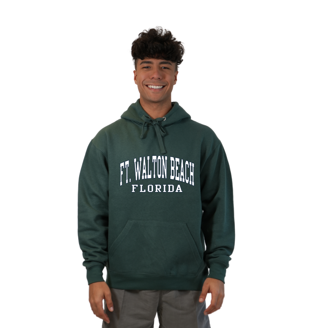 Ft. Walton Beach Pullover Hoodie Men with a City Name White design Style 252