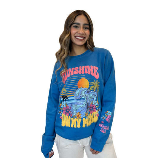 Santa Rosa, Fl Crewneck Women with texture patch on the front and the sleeve Style 067