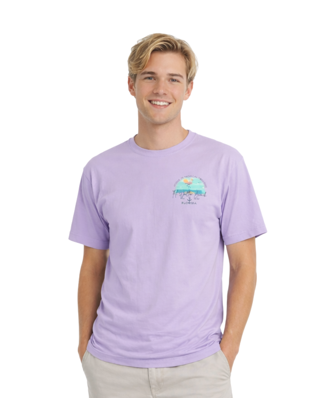 Ft. Walton Beach Living in Tropical Paradise Design Men’s T-Shirt T-SHIRT alvinsisland.com S Ice Purple
