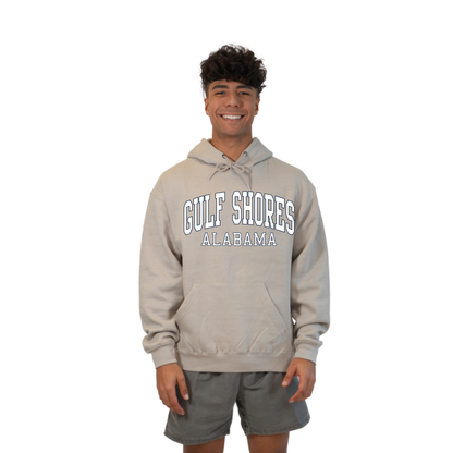 Gulf Shores Alabama Pullover Hoodie Men with Big Front Letters Design Style 252