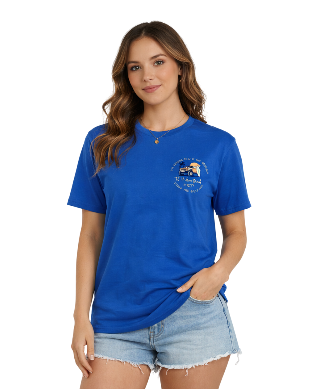 Ft. Walton Beach Livin The Salty Life Design Women’s T-Shirt T-SHIRT alvinsisland.com S Blue