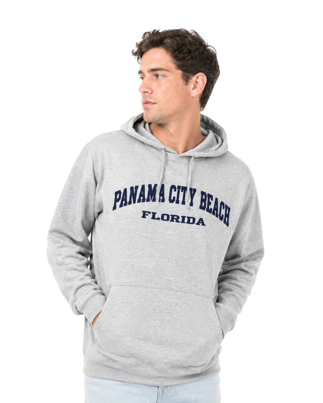 Panama City Beach, Hoodie Embroidered City Name Appliqué HOODIES alvinsisland.com Hea. grey L
