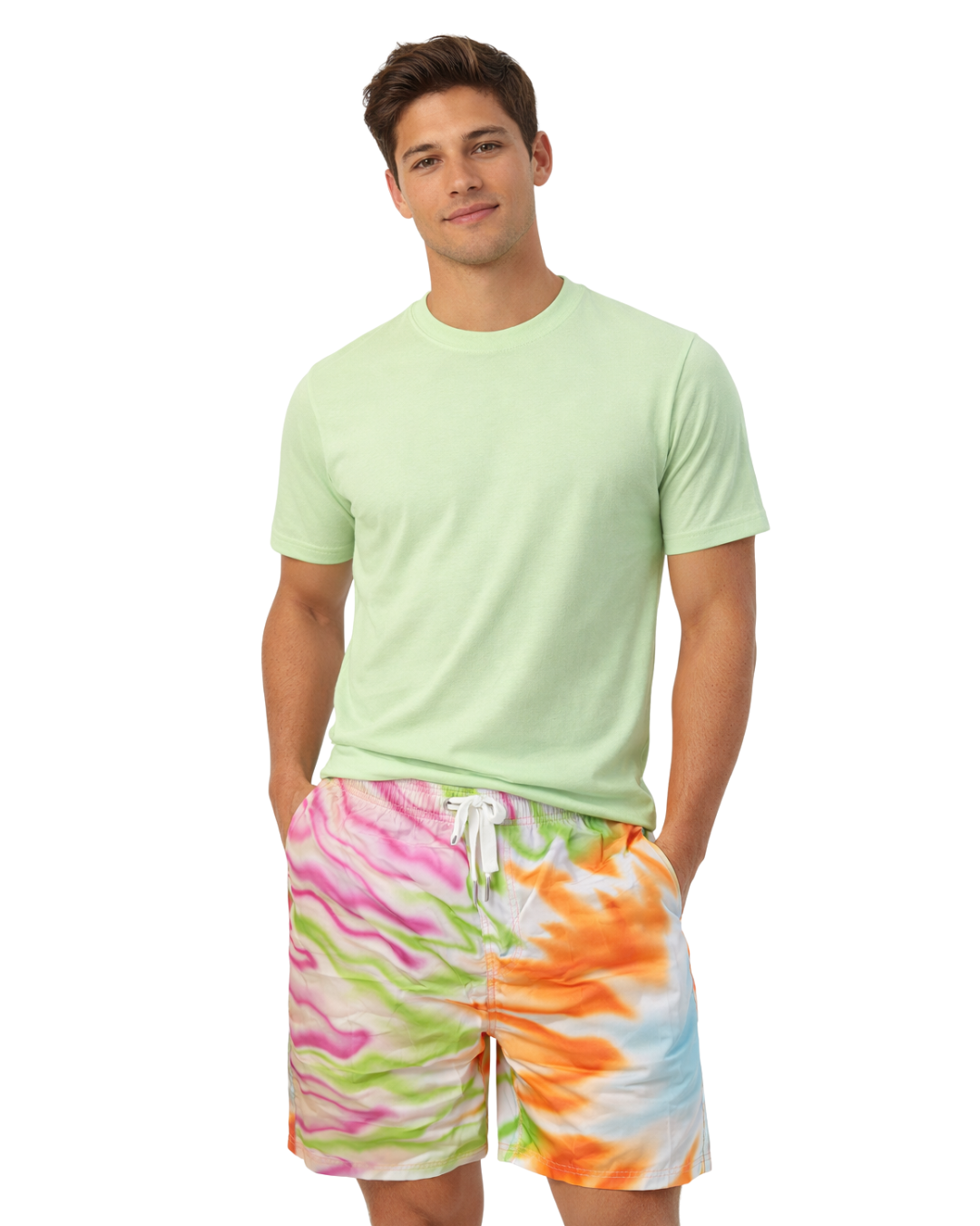 Mens Swim Trunks Tie Die Style Sm-021 SHORT alvinsisland.com